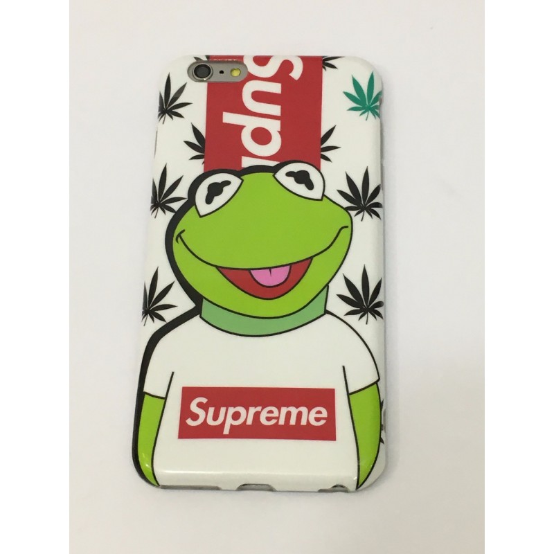 Supreme style brand White Camouflage Logo frog iphone case